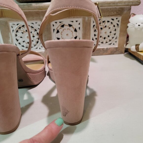 Chinese Laundry Alanah Ankle Strap Platform Sandals in Nude Women Sz 10 Chic - Picture 9 of 13